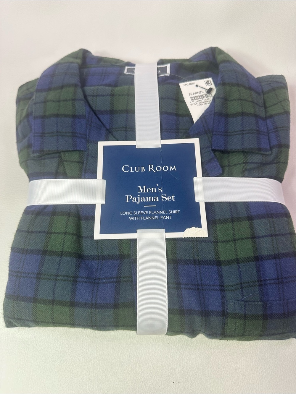 NEW Club Room Men’s Plaid Pajama Set Sz XL